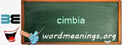 WordMeaning blackboard for cimbia
